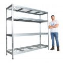 BULLRACK RIVET Longspan Shelving H2000 x W2100 x D600mm 4 Wire Mesh Shelf Level 600kg UDL