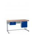 KIT A: Beech Workbench - Beech Top H.840 W.1200 D.750 - Single Drawer & Storage Cupboard