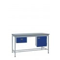 KIT A: Square Tube ESD Workbench - Lamstat Top H.840 W.1200 D.750 - Single Drawer & Storage Cupboard