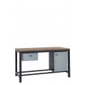 KIT A: Heavy Duty Workbench - Beech Top H.840 W.1200 D.750 - Single Drawer & Storage Cupboard