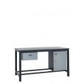 KIT A: Heavy Duty Workbench - Laminate Top H.840 W.1200 D.750 - Single Drawer & Storage Cupboard