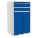 Euroslide 2 Drawer & Cupboard - 2x200mm, 1x1110mm - H.1500 W.900 D.650