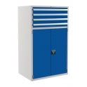Euroslide 4 Drawer & Cupboard - 4x100mm, 1x1110mm - H.1500 W.900 D.650
