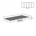 Ultralight 10m² Stage Package - L.5m W.2m H.430mm - Anthracite Grey Carpet