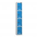 4 Door PPE Locker - Flat Top - Steel Locker - H1800 x W300 x D300mm