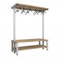 Overhead Hanging Bench - Double Sided - Length 1000 - Depth 700 - Seat Height 350/400/450 - Overall Height: 1200/1400/1800 - Base Shelf Included