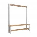 Hook Bench - Single Sided - Length 1000 - Depth 350 - Seat Height 350/400/450 - Overall Height: 1800/1400/1200 - Base Shelf Included
