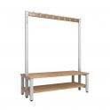 Hook Bench - Double Sided - Length 1000 - Depth 700 - Seat Height 350/400/450 - Overall Height: 1800/1400/1200 - Base Shelf Included