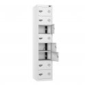 Laptop Locker - 8 Door - Charging - Dual USB-A Sockets - Flat Top - H1800 x W380 x D450mm