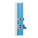 Laptop Locker - 15 Door - Charging - Dual USB-A Sockets - Flat Top - H1800 x W380 x D450mm
