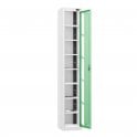 Tablet Locker - 1 Vision Door - 8 Compartment - Charging - Dual USB-A Sockets - Flat Top - H1800 x W300 x D300mm