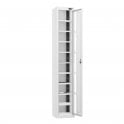 Tablet Locker - 1 Vision Door - 10 Compartment - Charging - Dual USB-A Sockets - Flat Top - H1800 x W300 x D300mm