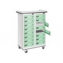 Laptop Trolley - 16 Door - 16 Compartment - Charging - Dual USB-A Sockets - H1050 x W760 x D450mm