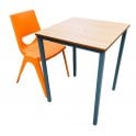 Single Goliath Classroom Table W600xD600xH760mm - Grey Top