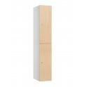 2 Door MFC Timber Locker with flat top - Steel Locker - H.1800mm W.300mm D.318mm