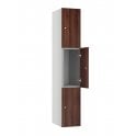 3 Door MFC Timber Locker with flat top - Steel Locker - H.1800mm W.300mm D.318mm