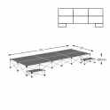 Ultralight 12m² Stage Package - L.6m W.2m H.430mm - Anthracite Grey Carpet