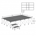 Ultralight Stage Package C Width5000 x Depth3000 x Height600mm Anthracite Grey Carpet