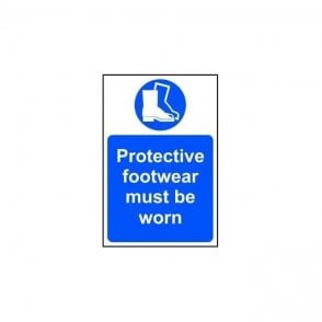 Protective Footwear Must be Worn Sign 300 x 200mm - Rigid Plastic