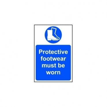Protective Footwear Must be Worn Sign