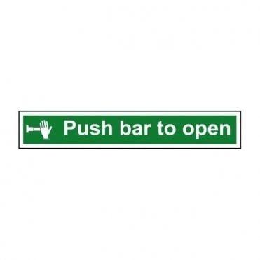 Push bar to open Sign