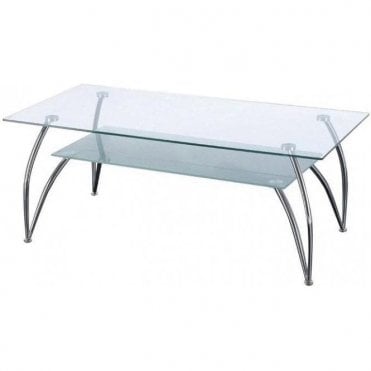 Rectangular Glass Reception Table