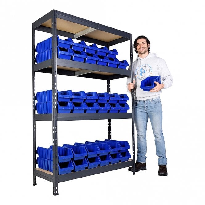 Rivet 45 Shelving 1200mm Wide with Boulder 3 Picking Bins