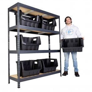 Rivet 45 Shelving 1500mm Wide with Boulder MAX 8 Picking Bins