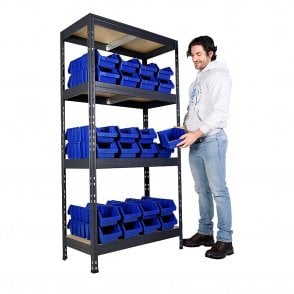Rivet 45 Shelving 900mm Wide with Boulder 3 Picking Bins