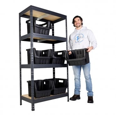 Rivet 45 Shelving 900mm Wide with Boulder MAX 7 Picking Bins