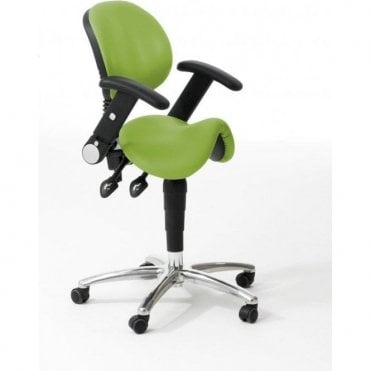 Saddle Seat with Backrest and Arms