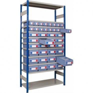 Shelf Trays on Expo 4 Shelving KIT A - Part Height Unit