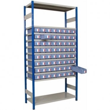 Shelf Trays on Expo 4 Shelving KIT B - Part Height Unit