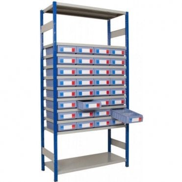Shelf Trays on Expo 4 Shelving KIT C - Part Height Unit