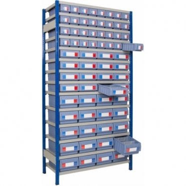 Shelf Trays on Expo 4 Shelving KIT E - Full Height Unit