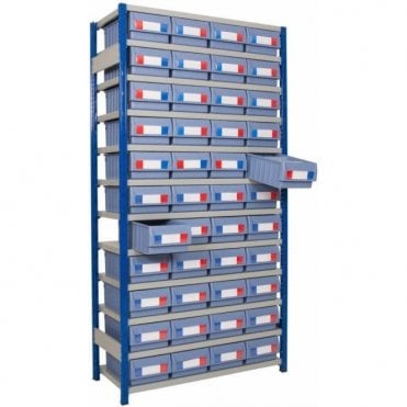 Shelf Trays on Expo 4 Shelving KIT H - Full Height Unit