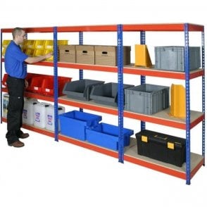Rivet Racking H2135 x W915 x D457mm 4 Shelf Level 600kg UDL