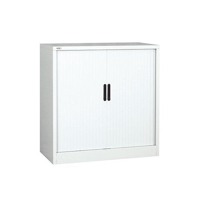 Side Opening Tambour - Supplied Empty - 1016H x 1000W x 486D - White