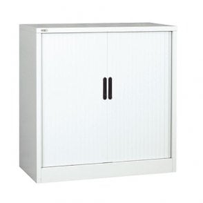 Side Opening Tambour - Supplied Empty - 1016H x 1000W x 486D - White