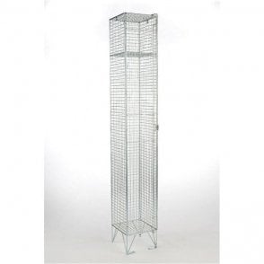 Single Compartment Wire Mesh Locker H1980 x W305 x D450mm