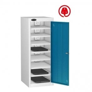 Single Door 8 Compartment Laptop Store & Charge Locker fitted with USB 3 Pin Sockets H1000 x W380 x D525mm