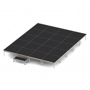 Modular Stage Package – Single Level - Width 3750mm - Depth 3000mm – Height 358mm – 11.25 metres square – 20 modules