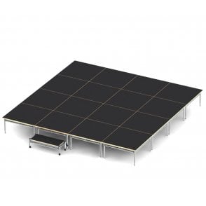 Modular Stage Package – Single Level - Width 3000mm - Depth 3000mm – Height 358mm – 9 metres square – 16 modules