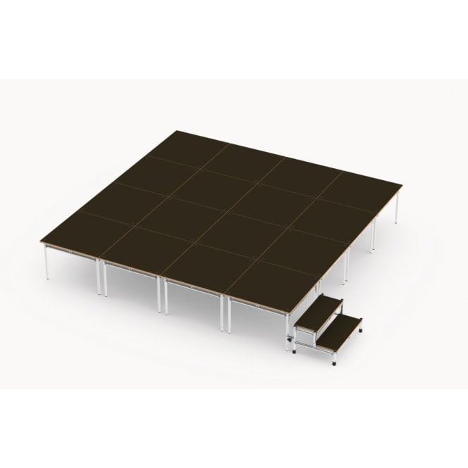 Modular Stage Package – Single Level - Width 3000mm - Depth 3000mm – Height 500mm – 9 metres square – 16 modules