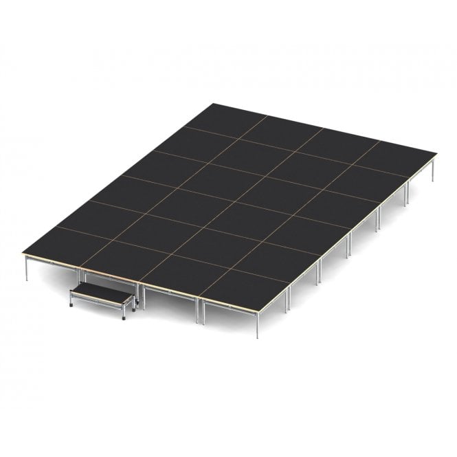 Modular Stage Package – Single Level - Width 4500mm - Depth 3000mm – Height 358mm – 13.5 metres square – 24 modules