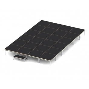 Modular Stage Package – Single Level - Width 4500mm - Depth 3000mm – Height 358mm – 13.5 metres square – 24 modules