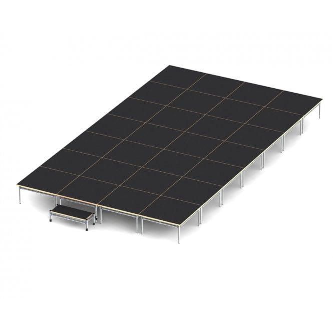 Modular Stage Package – Single Level - Width 5250mm - Depth 3000mm – Height 358mm – 15.75 metres square – 28 modules