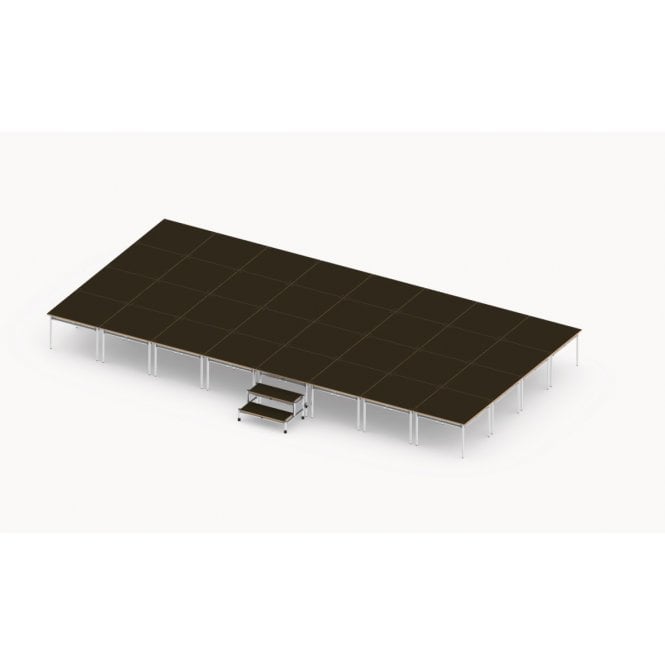 Modular Stage Package – Single Level - Width 6000mm - Depth 3000mm – Height 500mm – 18 metres square – 32 modules