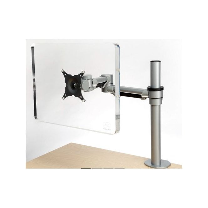 Single monitor arm - manually adjustable - Silver