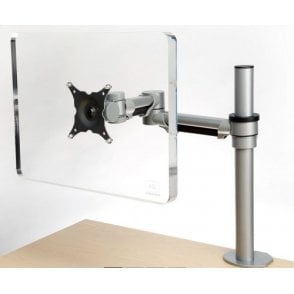 Single monitor arm - manually adjustable - Silver